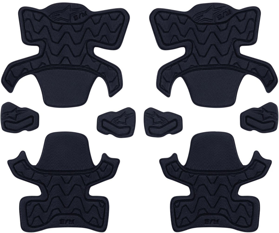 Knebeskyttere, RK-1 PLASMA Frame Padding Replacement Set Black — Alpinestars