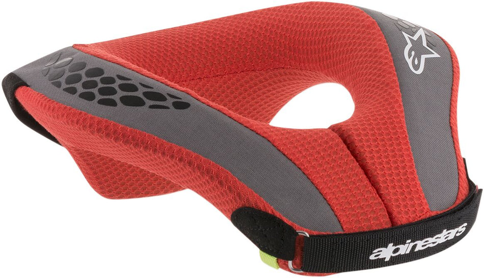 Nakkebeskyttere, Youth Sequence Neck Roll Black Gray Red White — Alpinestars