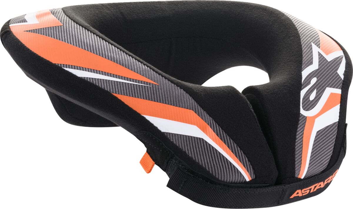 Nakkebeskyttere, Youth Sequence Neck Roll Anthracite Black Orange — Alpinestars