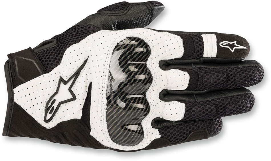 Hansker gate sport, SMX-1 Air Carbon V2 Gloves Black White — Alpinestars