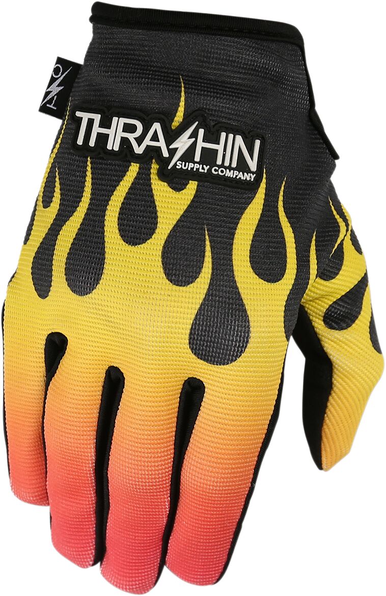 Hansker gate sport, Stealth Gloves Black Orange Yellow — Thrashin Supply