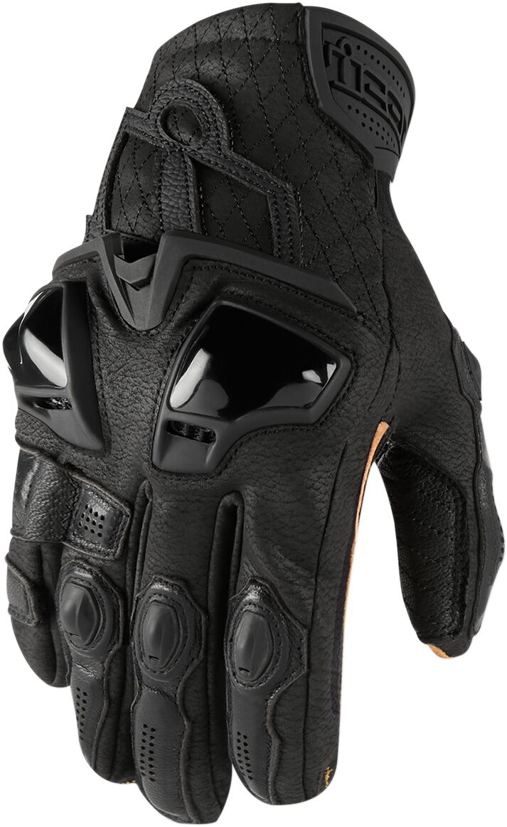 Hansker gate sport, Hypersport Short Gloves Black Brown — Icon