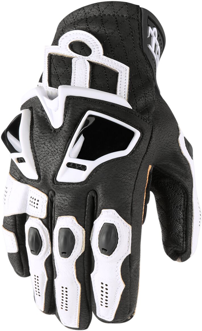Hansker gate sport, Hypersport Short Gloves Black Brown White — Icon