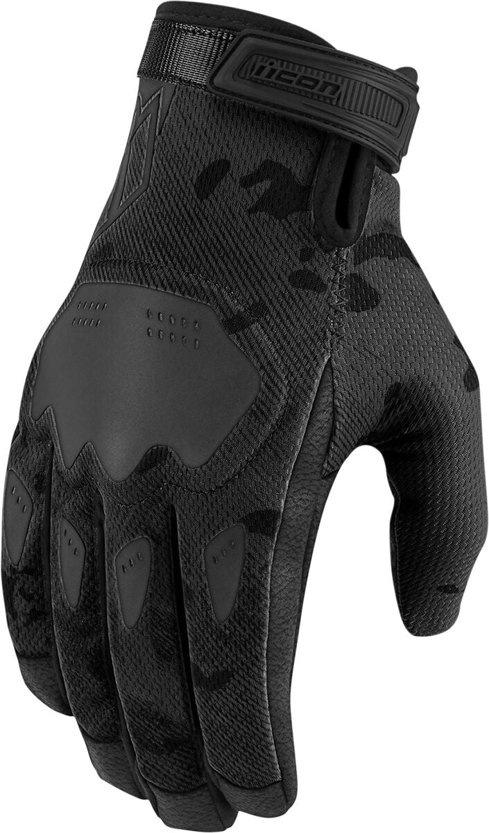 Hansker gate sport, Hooligan CE Gloves Black Camo Gray — Icon