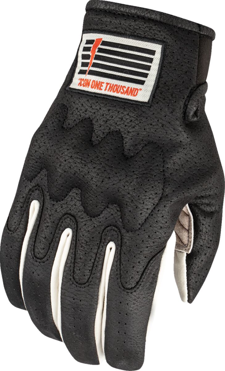 Hansker gate sport, Airform Slabtown Gloves Black Off-White — Icon