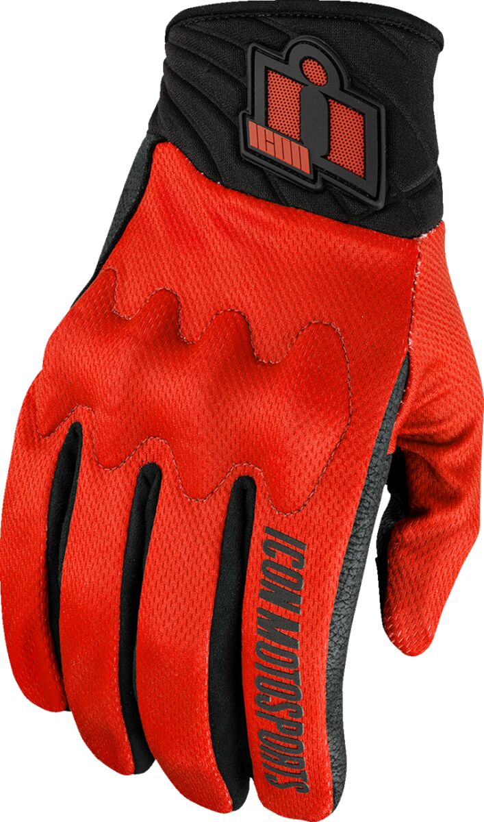 Hansker gate sport, Anthem3 Gloves Black Red — Icon