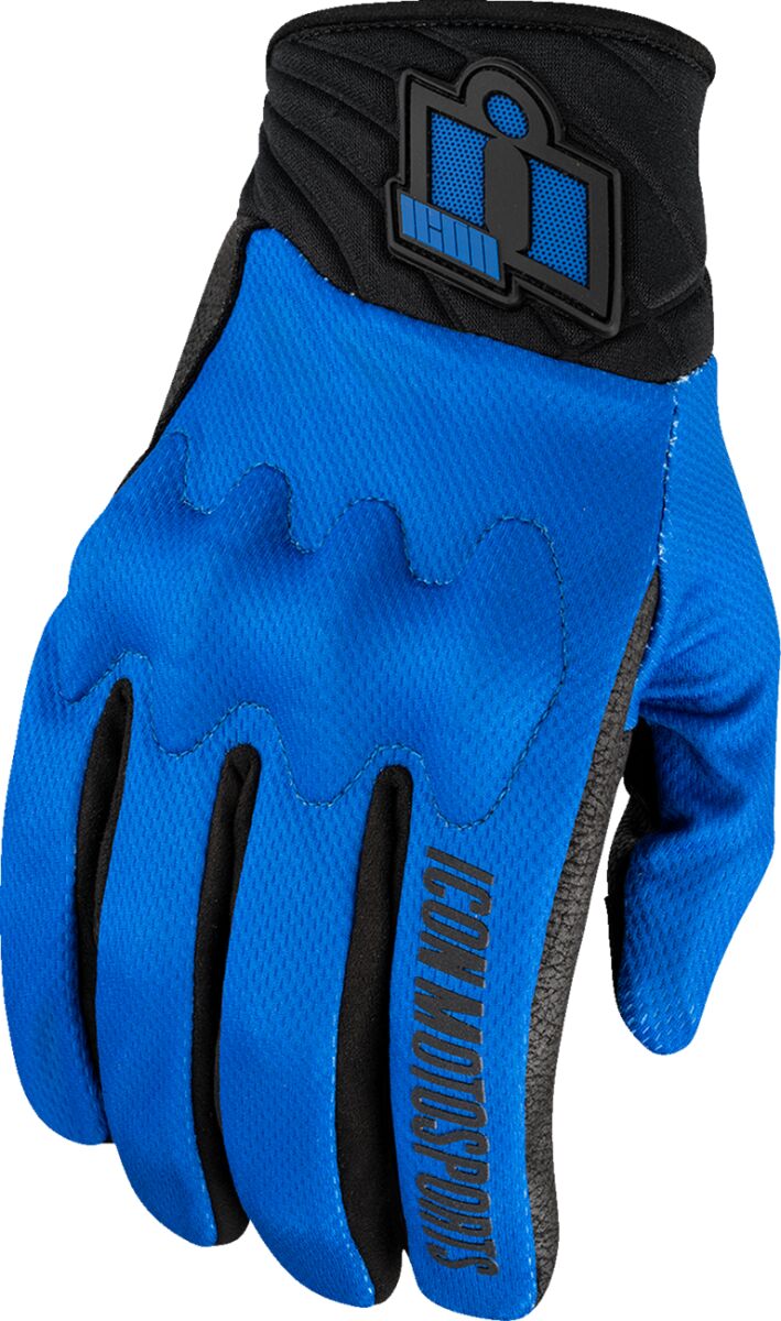 Hansker gate sport, Anthem3 Gloves Black Blue — Icon