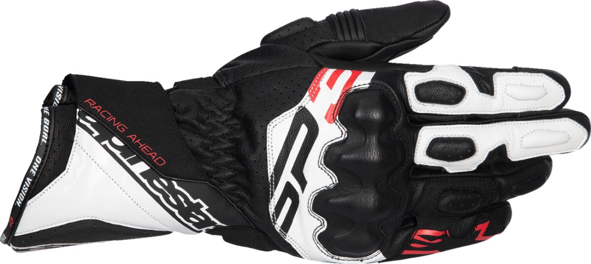 Hansker gate sport, SP-3 Gloves Black Fluorescent Red White — Alpinestars