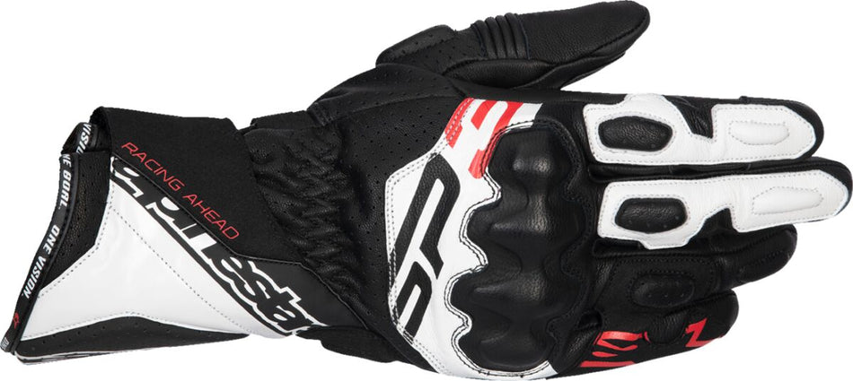 Hansker gate sport, SP-3 Gloves Black Fluorescent Red White — Alpinestars