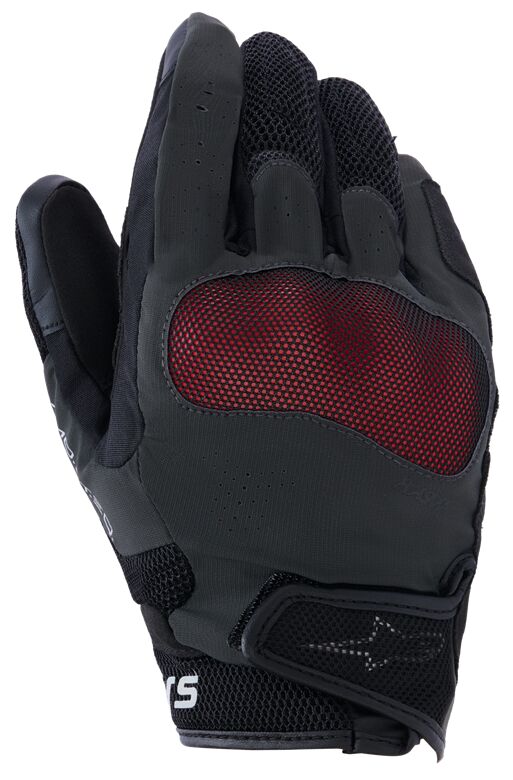 Hansker gate sport, Mogress Airflow Gloves Black Dark Red — Alpinestars