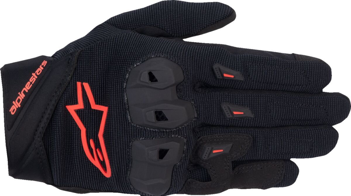Hansker gate sport dame, Stella SP X 1 Gloves Black Fluorescent Red — Alpinestars