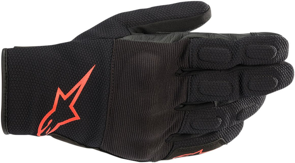 Hansker touring, S-MAX Drystar Gloves Black Fluorescent Red — Alpinestars