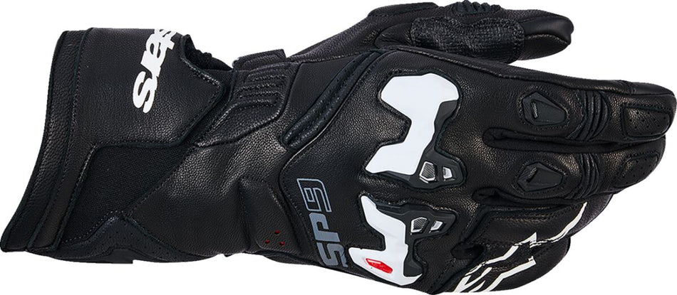 Hansker touring, SP-9 Gloves Black White — Alpinestars