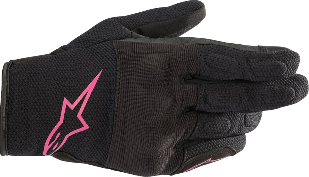 Hansker touring dame, Stella S-Max Drystar Gloves Black Fuchsia — Alpinestars