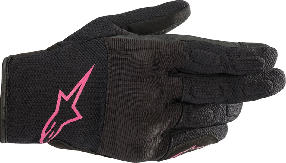 Hansker touring dame, Stella S-Max Drystar Gloves Black Fuchsia — Alpinestars