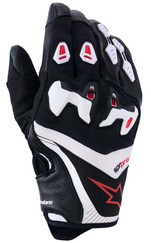 Hansker racing, SP-R Pro Gloves Black White — Alpinestars