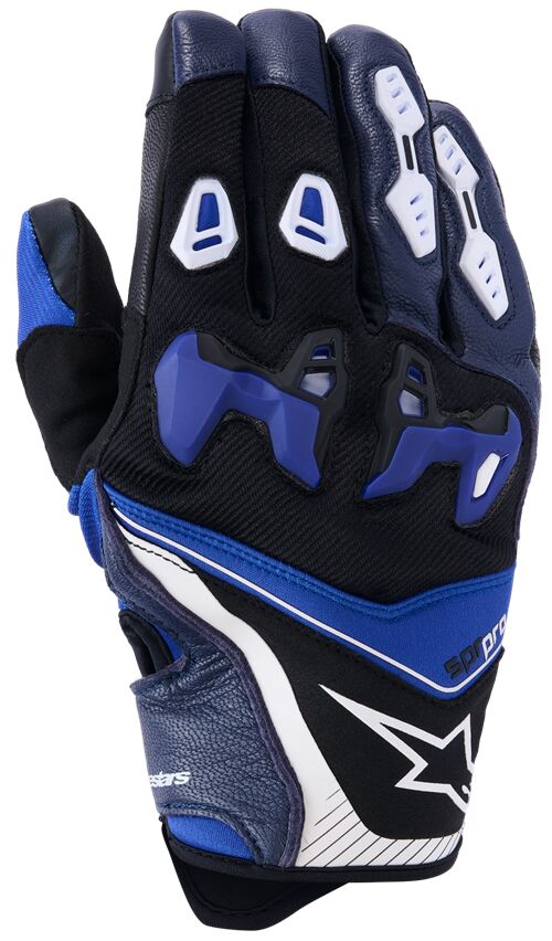 Hansker racing, SP-R Pro Gloves Black Blue Navy White — Alpinestars