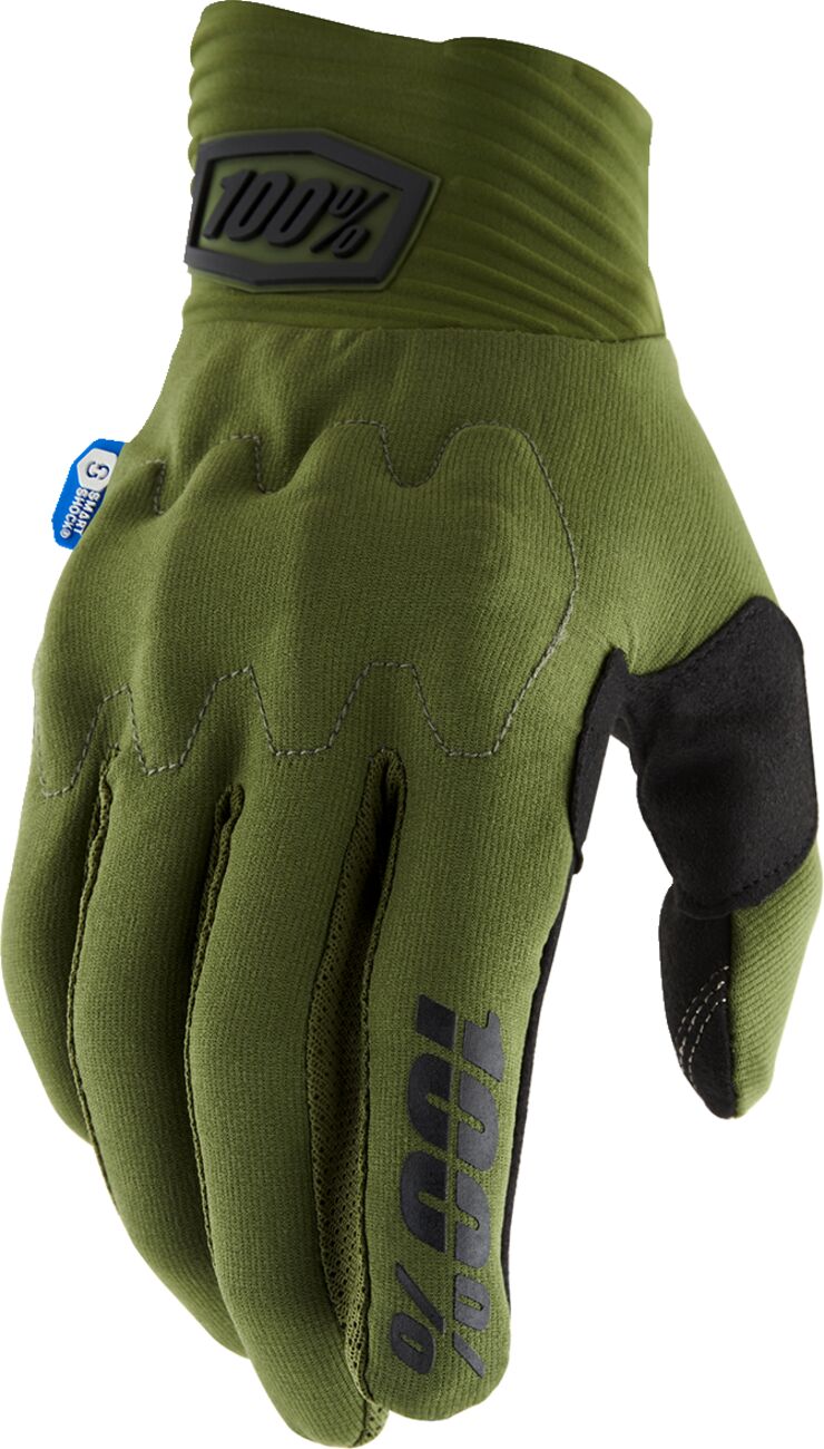 Hansker offroad, Cognito Smart Shock Gloves Army Green — 100%