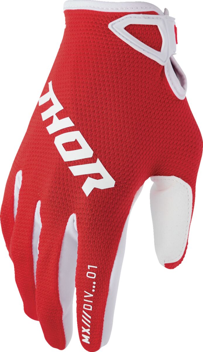 Hansker offroad, Ridemode Static Gloves Red White — Thor