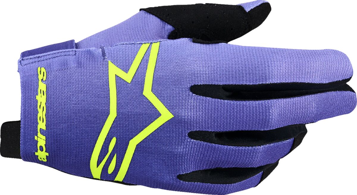 Hansker offroad, Radar Gloves Black Fluorescent Yellow Purple — Alpinestars