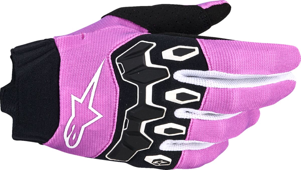 Hansker offroad dame, Stella Full Bore V2 Gloves Black Fluorescent Pink White — Alpinestars