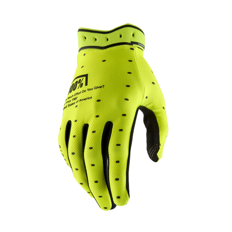 Hansker offroad, Ridefit Glove Fluorescent Yellow — 100%