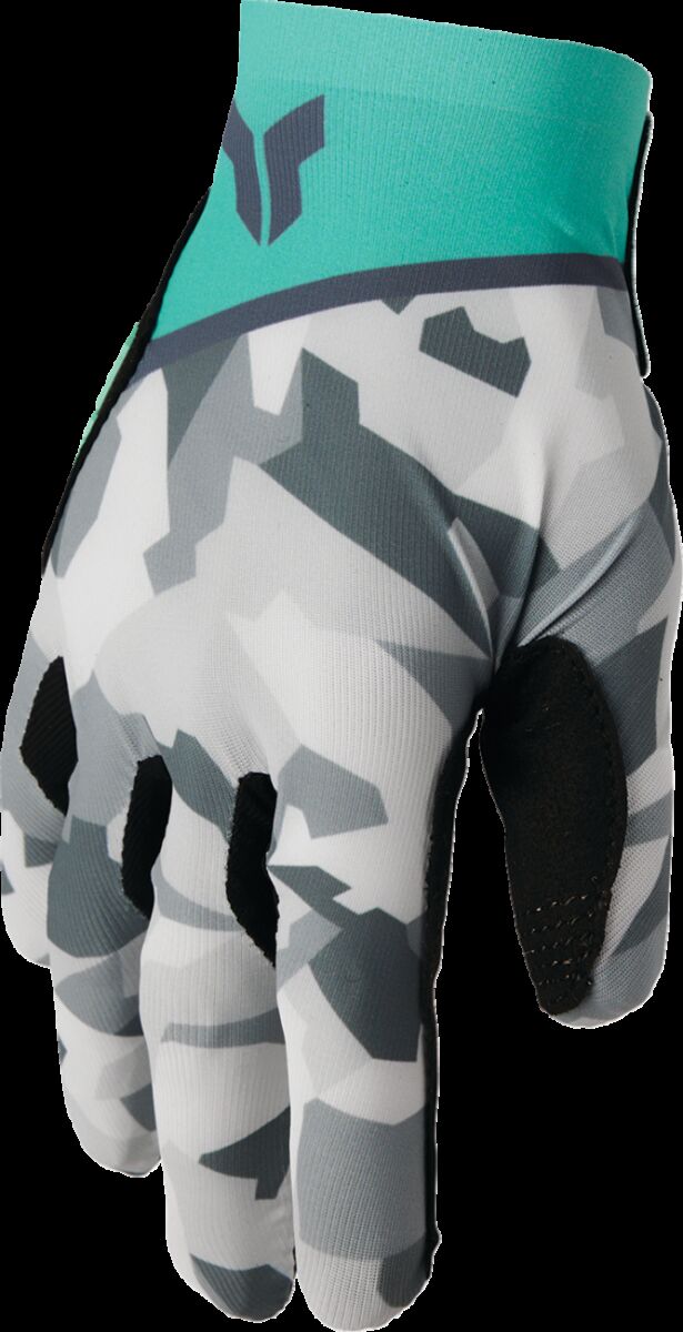 Hansker offroad dame, Women's Sportmode Shadow Gloves Black Gray Teal White — Thor
