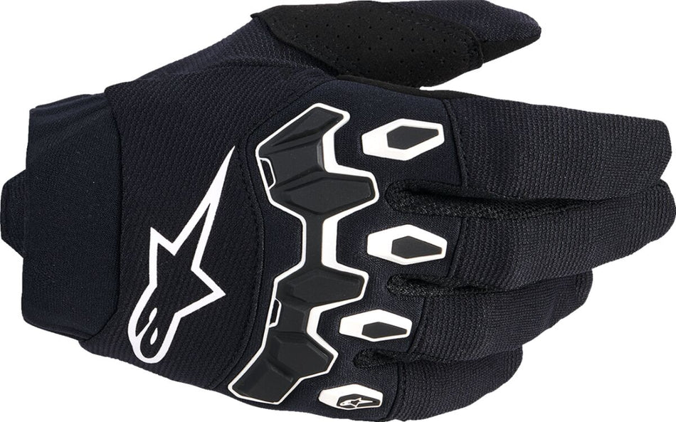 Hansker offroad barn, Youth Full Bore V2 Gloves Black White — Alpinestars