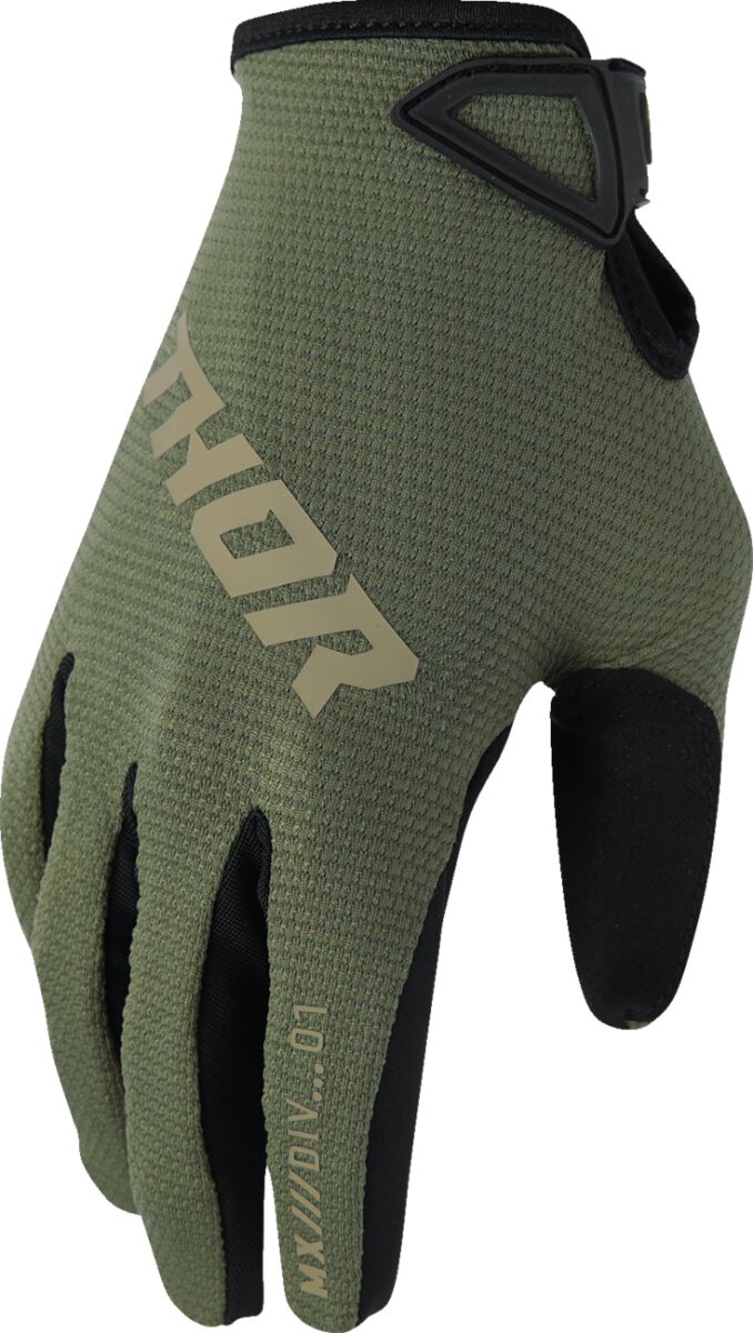 Hansker offroad barn, Youth Ridemode Static Gloves Black Camo Green — Thor