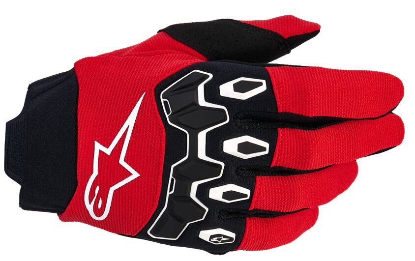 Hansker offroad barn, Youth Full Bore V2 Gloves Black Red — Alpinestars