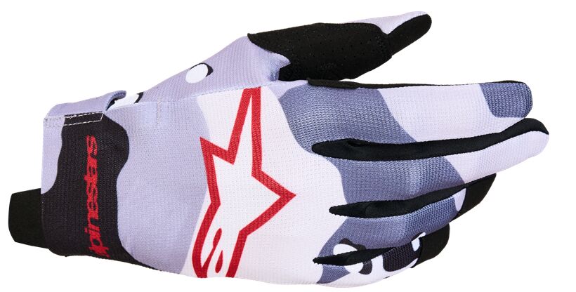 Hansker offroad barn, Youth Radar Gloves Black Gray Light Gray Light Purple Red — Alpinestars