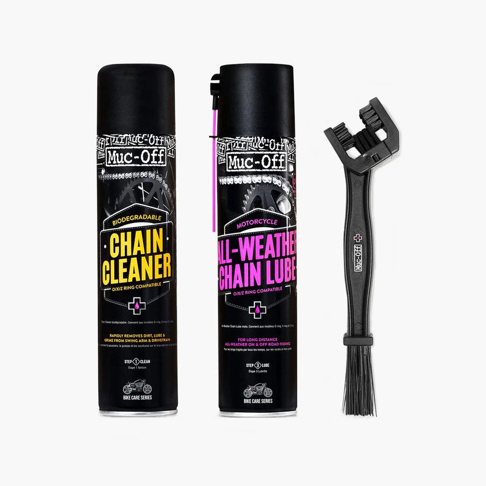 Rens og avfetting — Muc-Off Motorcycle Chain Care Kit