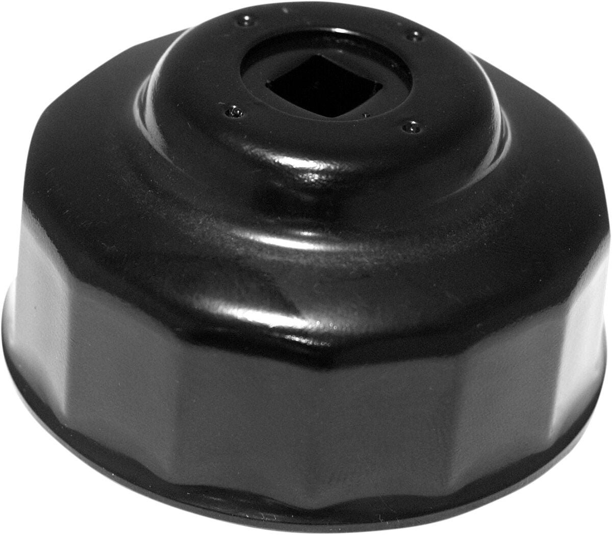 Verktøy motor, Custom Replacement Oil Filter Cup / 65 MM / Black-Powder Coated / Aluminum — Parts Unlimited L99-04181