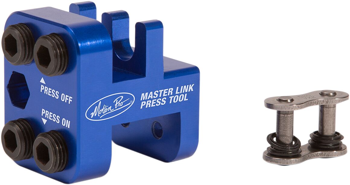 Verktøy kjede, Clip Link Pressing Tool BLUE/BLACK Aluminum — Motion Pro 08-0675