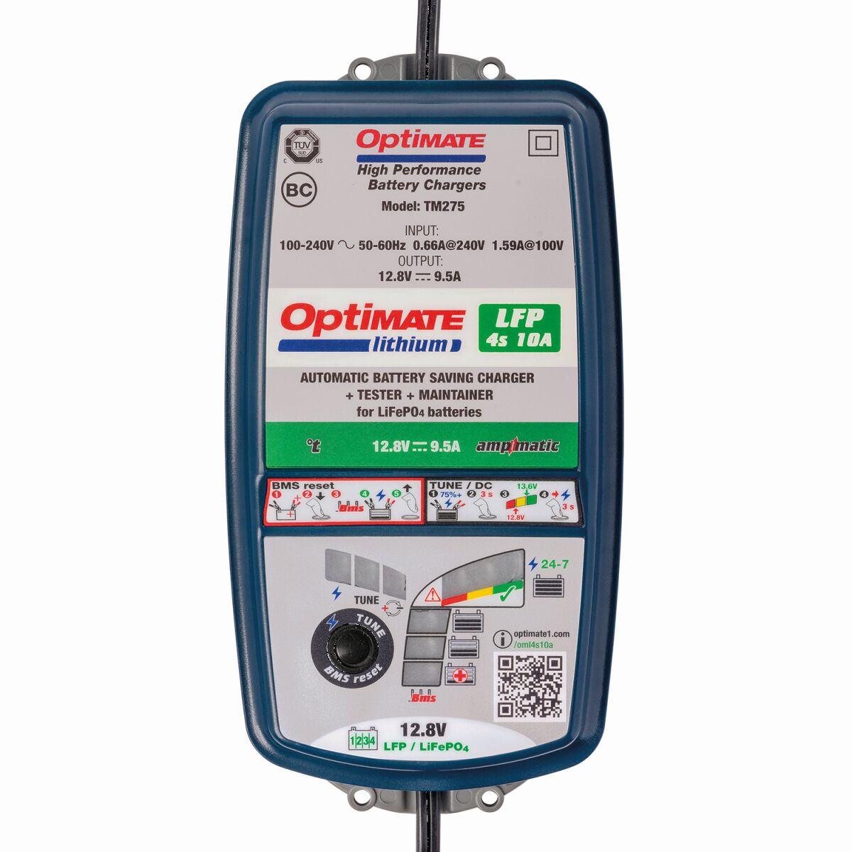 Verktøy elektrisk, Optimate Lithium LFP 4S 10A — Tecmate TM274 V2