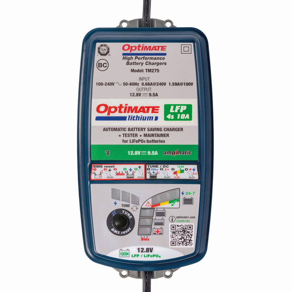 Verktøy elektrisk, Optimate Lithium LFP 4S 10A — Tecmate TM274 V2