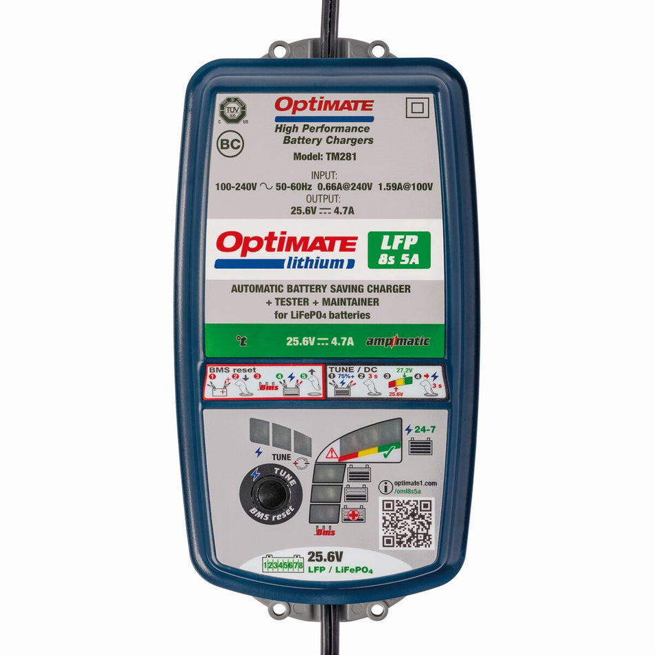 Verktøy elektrisk, OptiMate Lithium LFP 8s 5A — Tecmate TM280