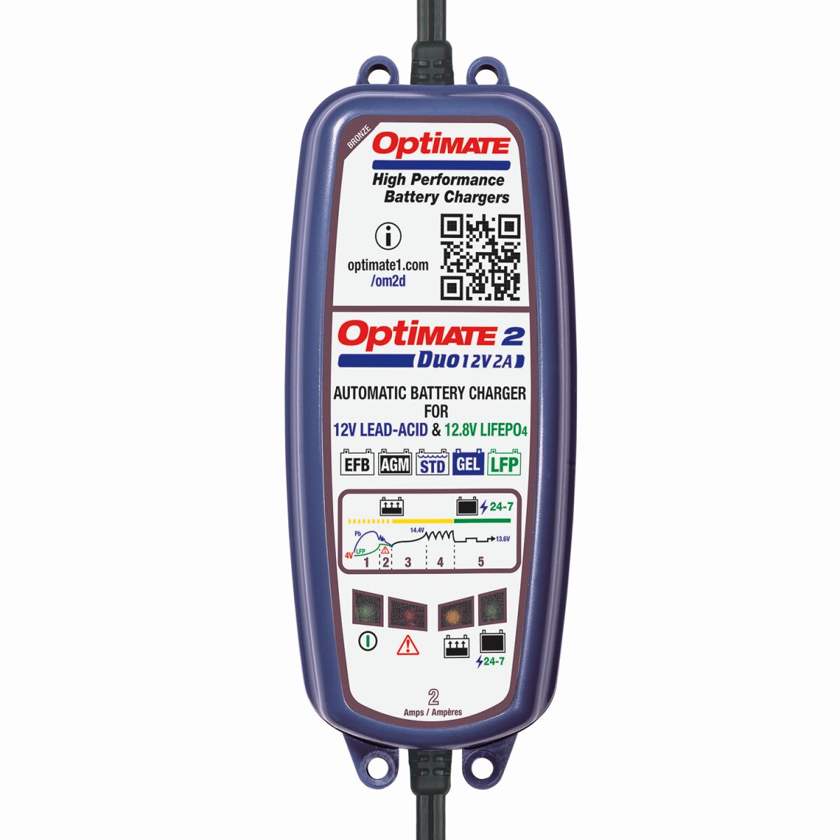 Verktøy elektrisk, Optimate 2 Duo — Tecmate TM550
