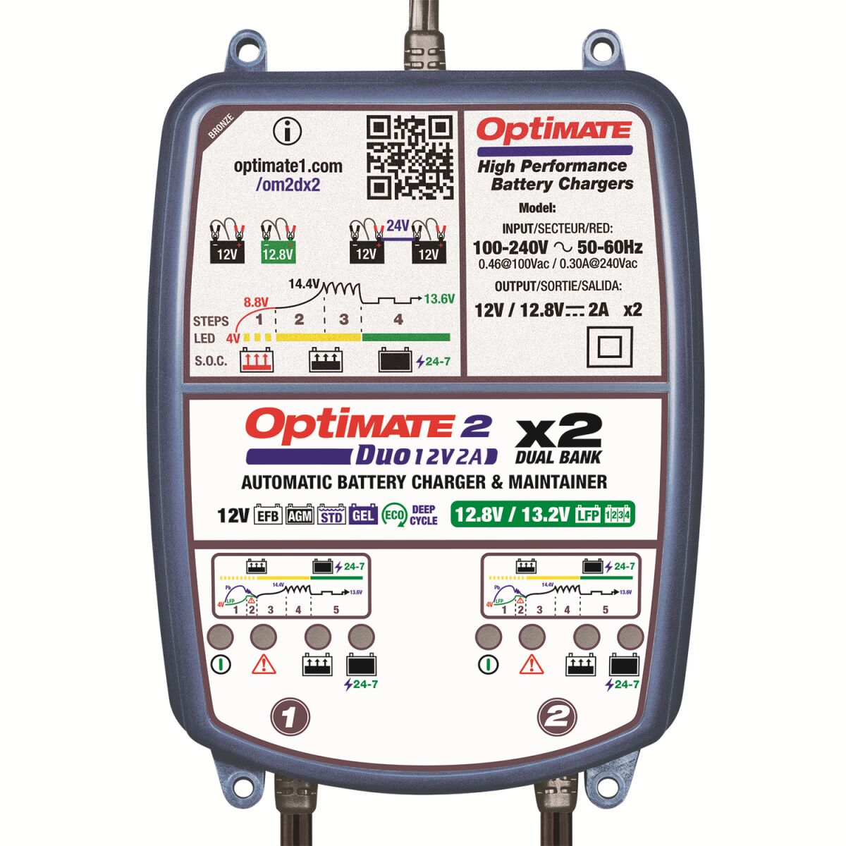Verktøy elektrisk, OptiMate 2 DUO x 2 Bank — Tecmate TM570