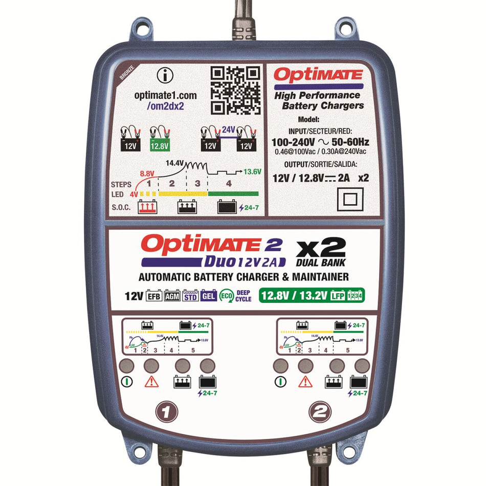 Verktøy elektrisk, OptiMate 2 DUO x 2 Bank — Tecmate TM570