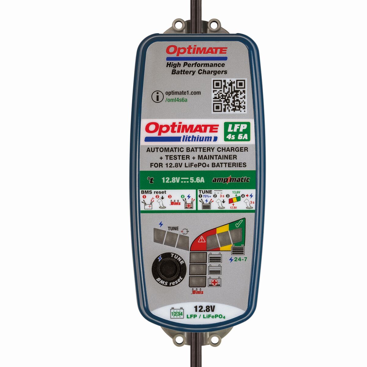 Verktøy elektrisk, OptiMate Lithium LFP 4s 6A — Tecmate TM390