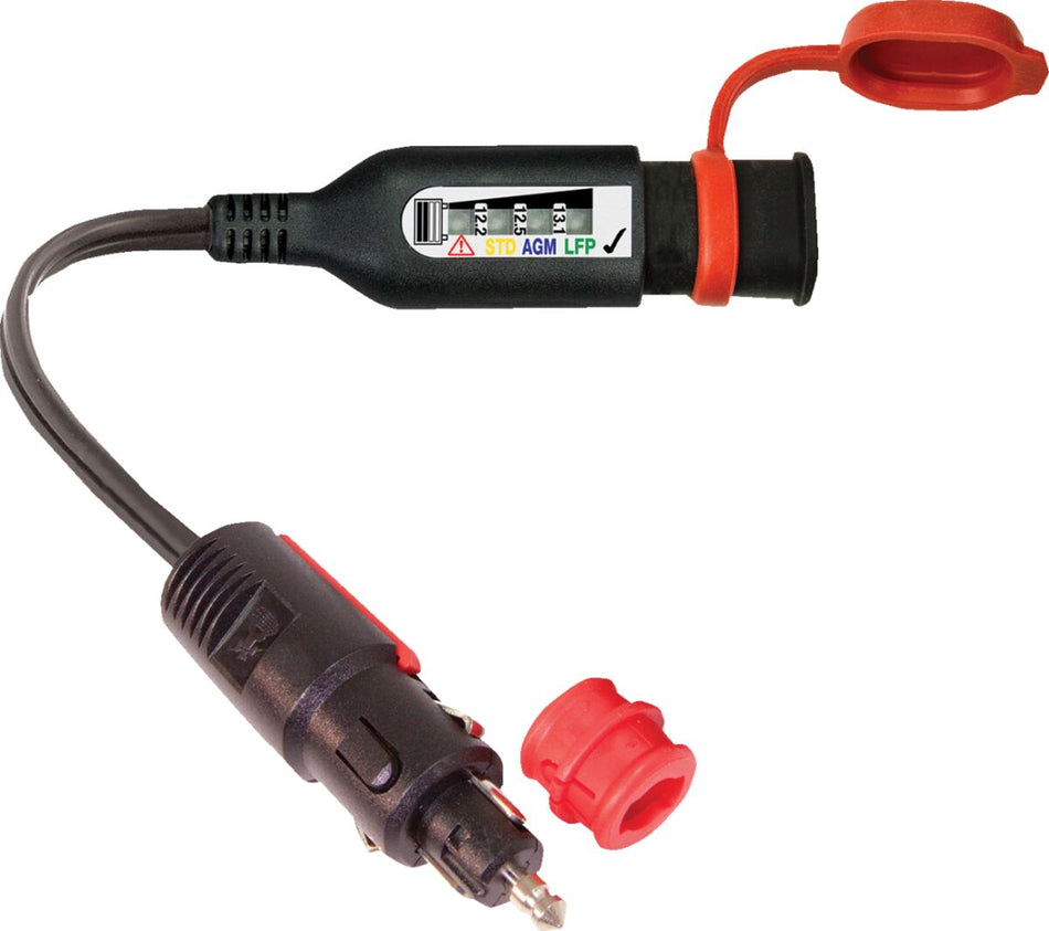 Verktøy elektrisk, Volt Tester 4LED AUTO/DIN — Tecmate O126V2