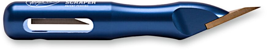 Verktøy diverse, Ergonomic Gasket Scraper / Aluminum / Blue / Brass & Steel Blade — Motion Pro 08-0601
