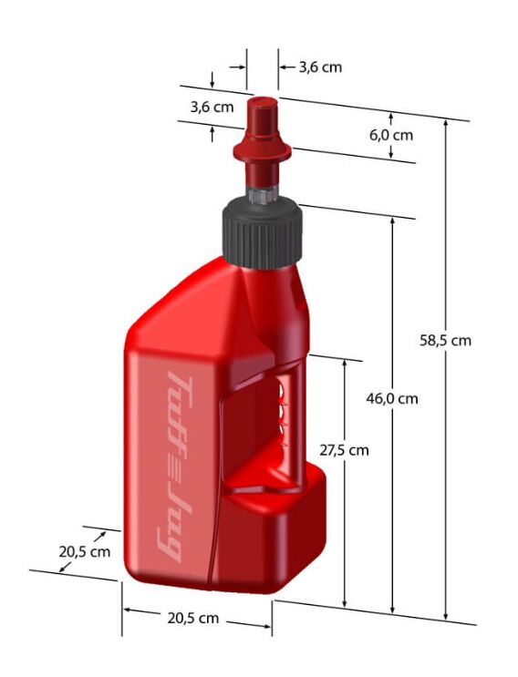 Verktøy diverse, Tuff Jug Container View Strip W/RIPPER Cap 10L Red — Tuff Jug RURRVS10