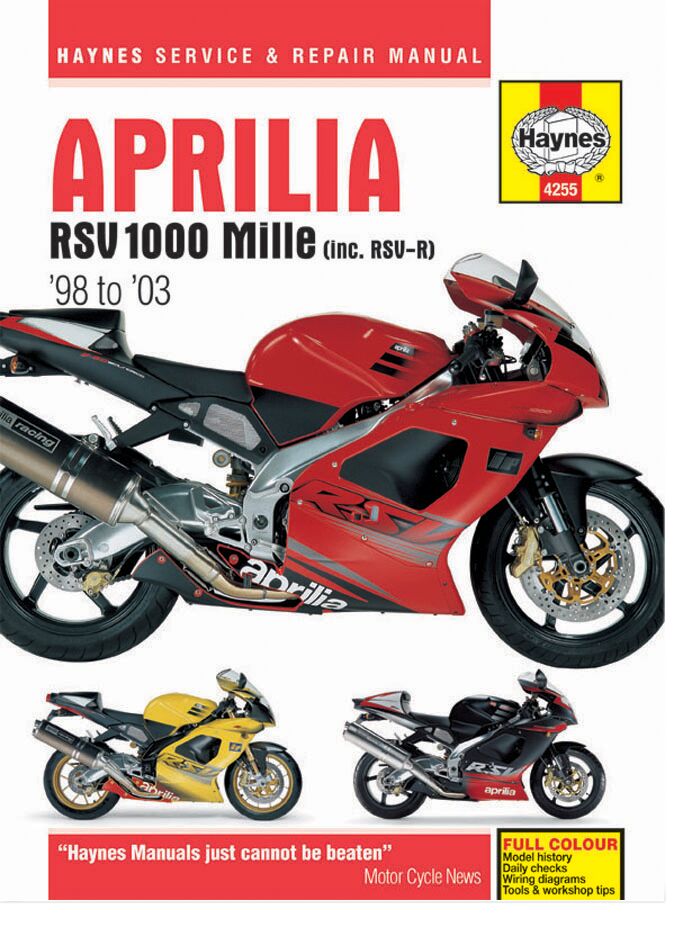 Verkstedhåndbøker til Aprilia RSV 1000 — Haynes 42010138