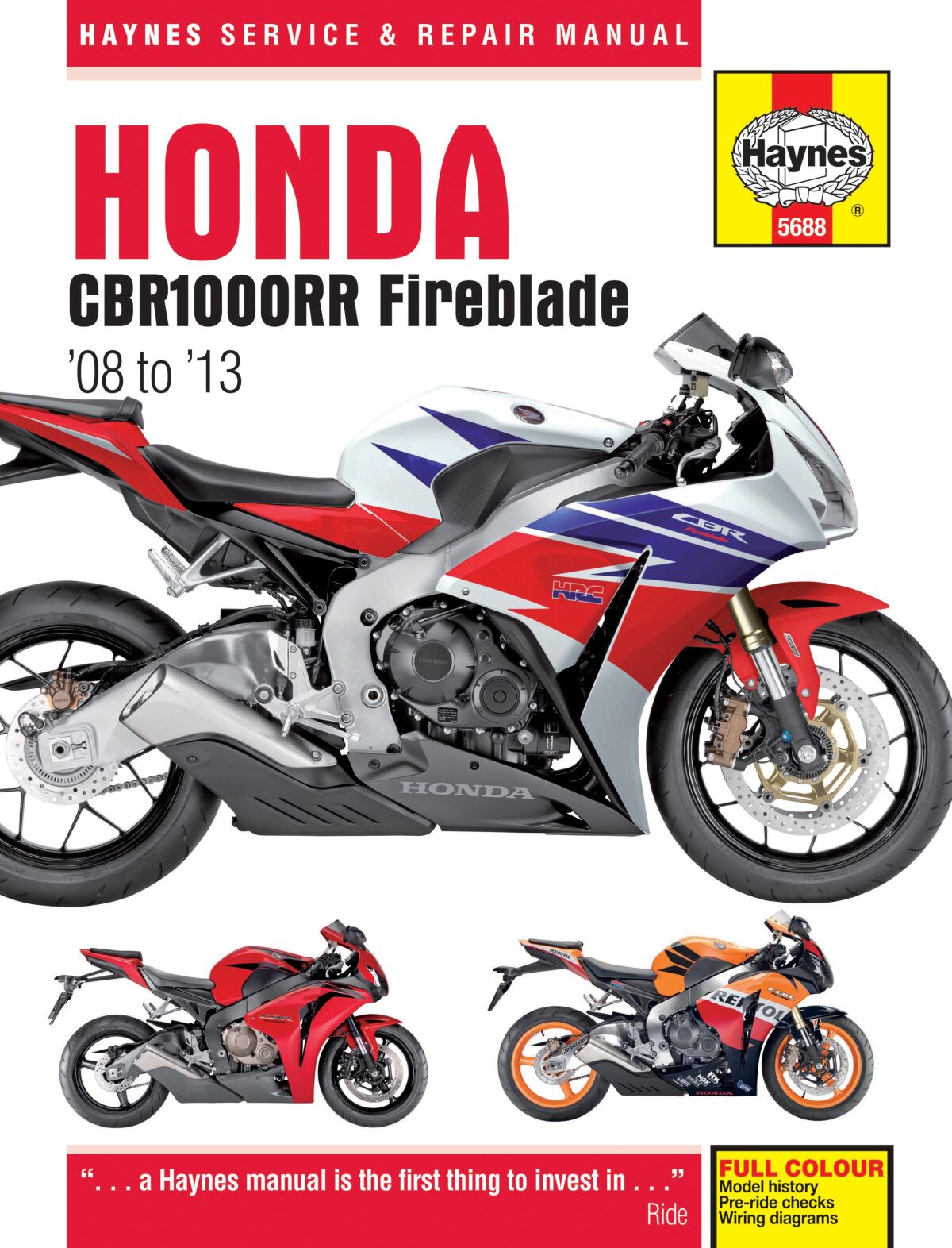 Verkstedhåndbøker til Honda CBR 1000 RR — Haynes 42010383