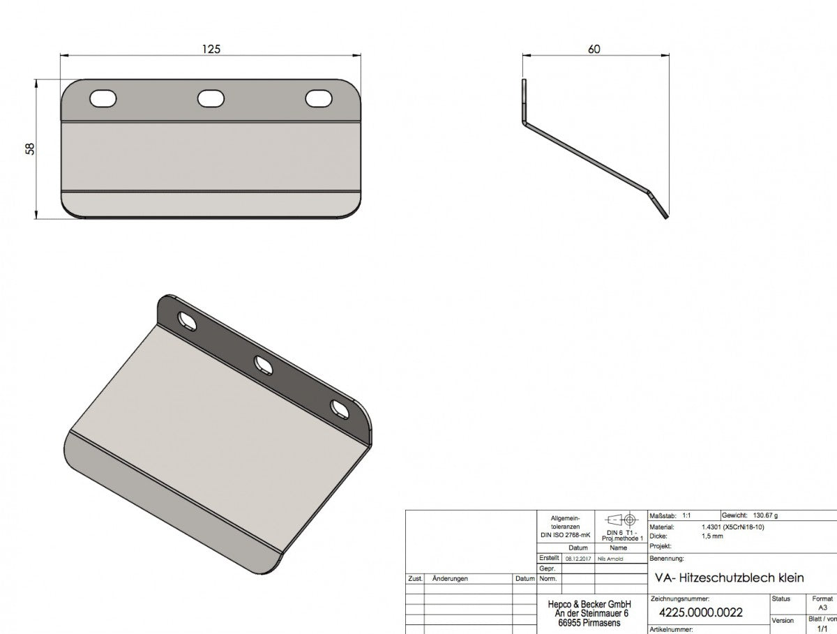 Hepco & Becker Universal Heat protection Plate