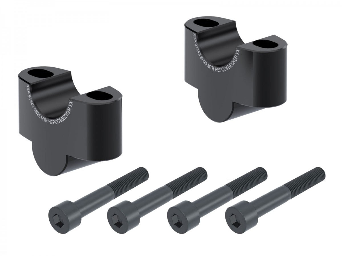Hepco & Becker Styrehever 25mm Sort