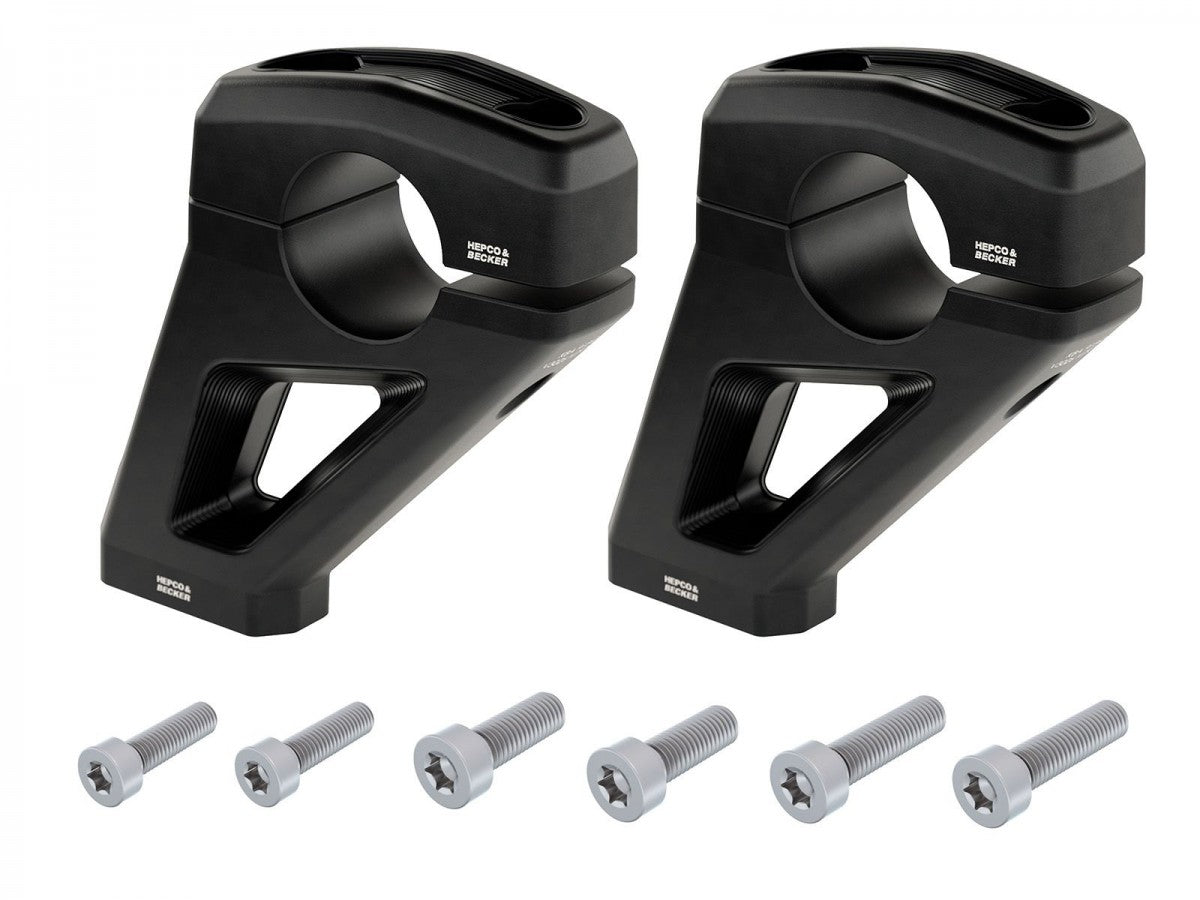 Hepco & Becker BMW R 12G/S 25- Handlebar riser with offset 30 mm high, 24 mm back