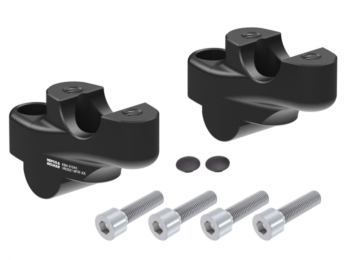 Hepco & Becker Offset Styrehever Sort 30mm Høyde, 21mm Bak